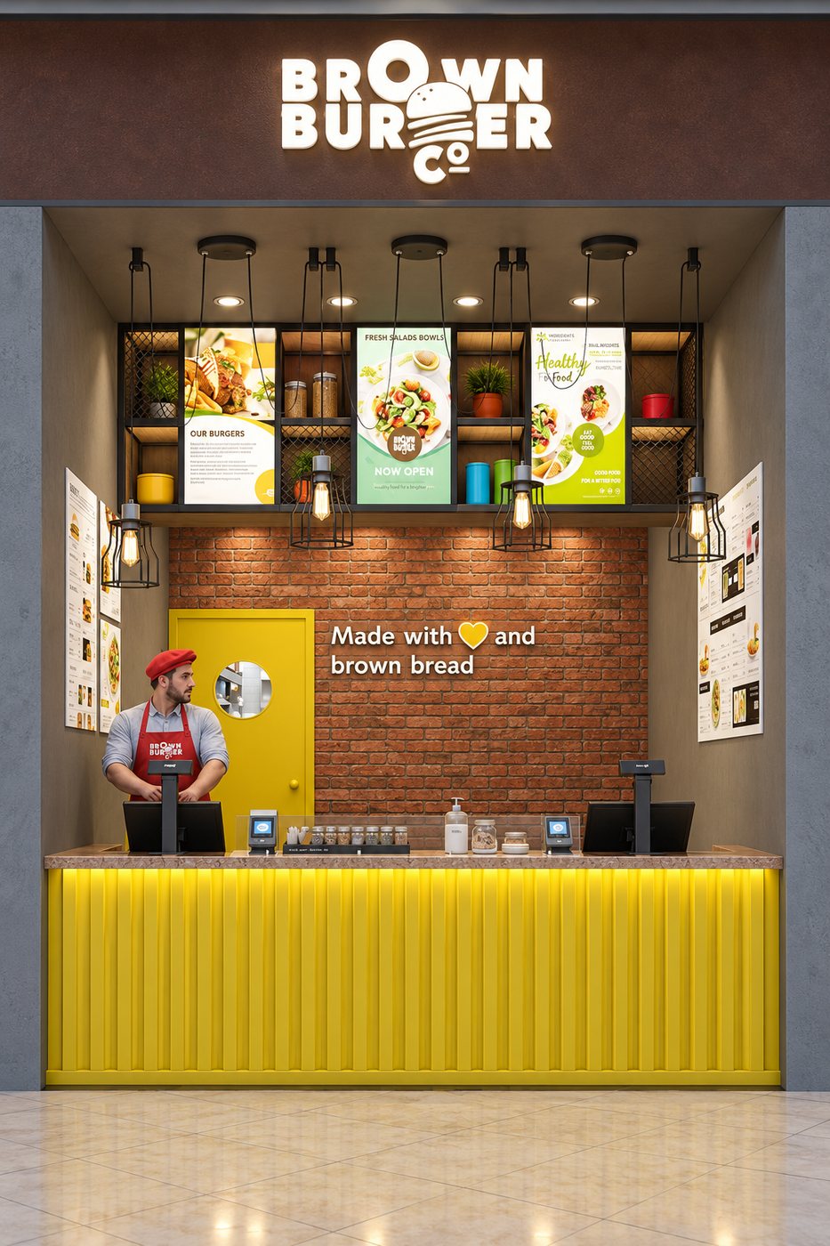 Brown Burger Co. outlet counter